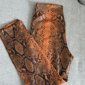 Snake Skin Looking Pants Orange/Black